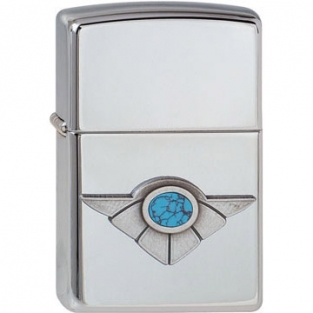 Zippo Winged Turquoise inclusief graveren